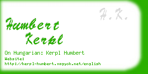 humbert kerpl business card